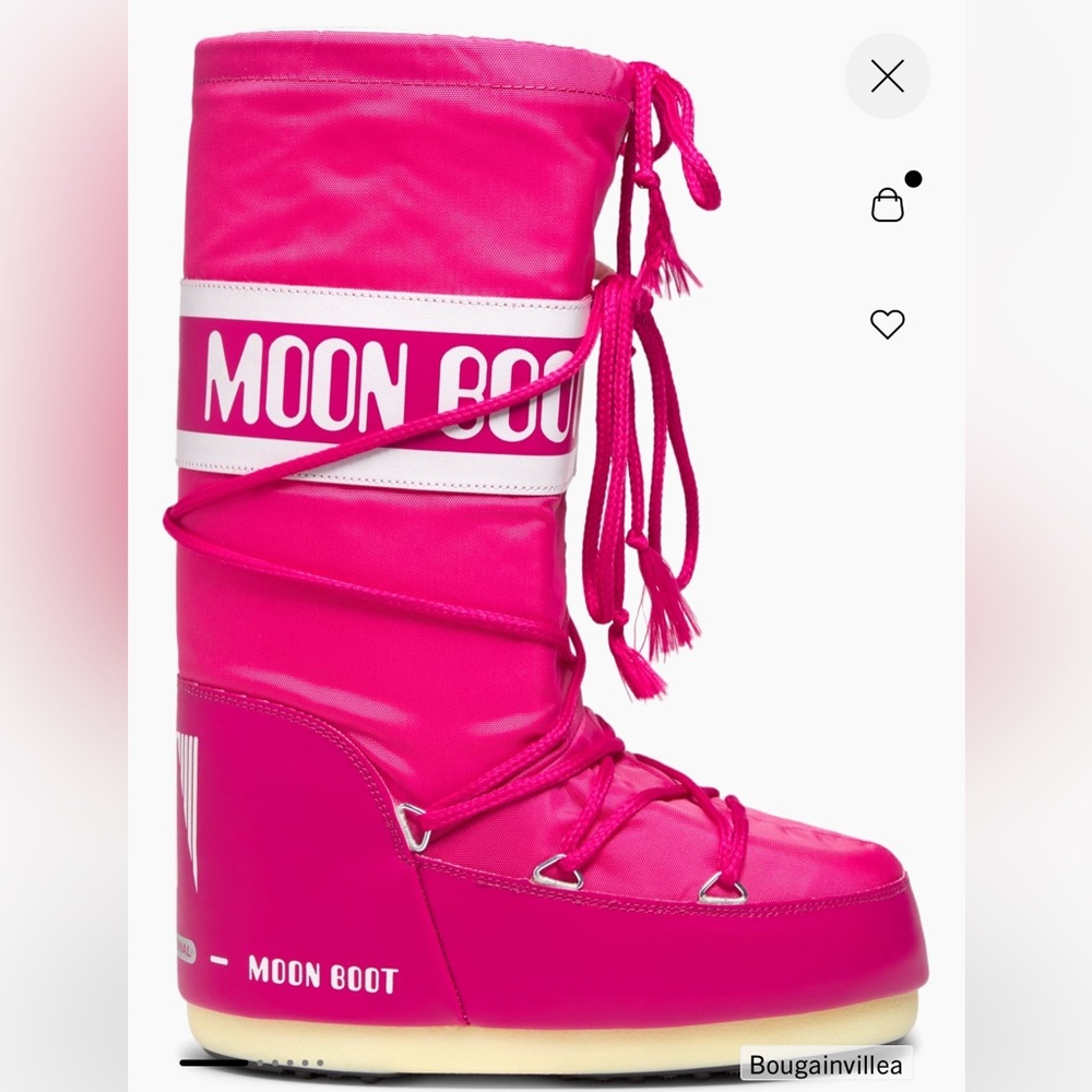 Moon Boot Pink Winter Boots with Tall Design and Waterproof Material NIB
